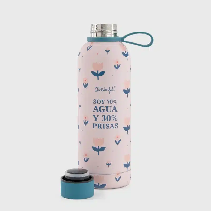 Botella térmica Mr. Wonderful – Soy 70% agua y 30% prisas