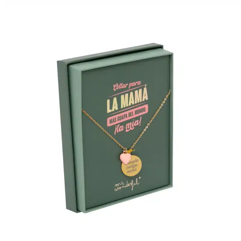 Collar Siempre contigo mamá – Acabado dorado