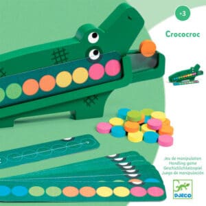 Juego de memoria y lógica Crococroc de Djeco – Alimenta al cocodrilo con inteligencia