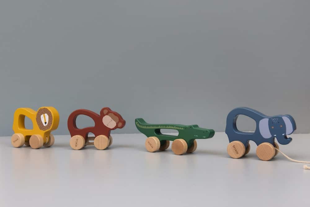 ▷ Juguete de Arrastre de Madera Lion de Trixie – Estimula el