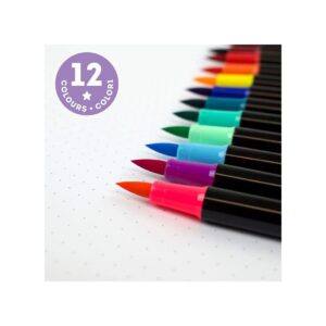 Set de 12 Rotuladores con Punta de Pincel Legami – Colores Vibrantes para Lettering y Creatividad