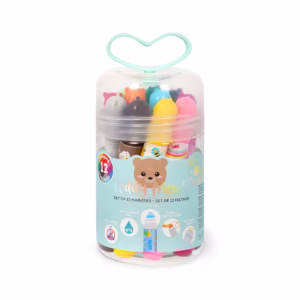 Set de 12 Subrayadores Legami Teddy Bear – Colores Surtidos con Diseño de Osito Adorable