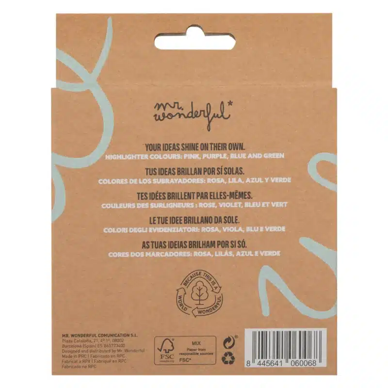 Set de 4 subrayadores Mr. Wonderful – Highlight Yourself