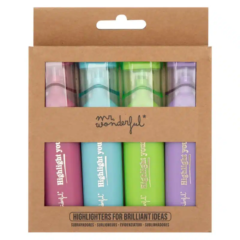 Set de 4 subrayadores Mr. Wonderful – Highlight Yourself
