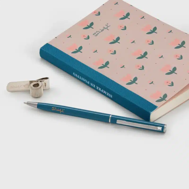 Set de escritura Siempre en positivo Mr. Wonderful – Estuche, libreta y bolígrafo