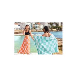 Toalla Dock & Bay Summer Check Verde – Secado rápido 160 x 90 cm