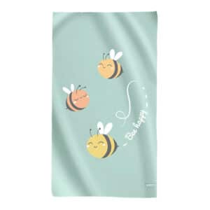 Toalla de playa infantil Bee Happy – Suave, absorbente y con diseño alegre