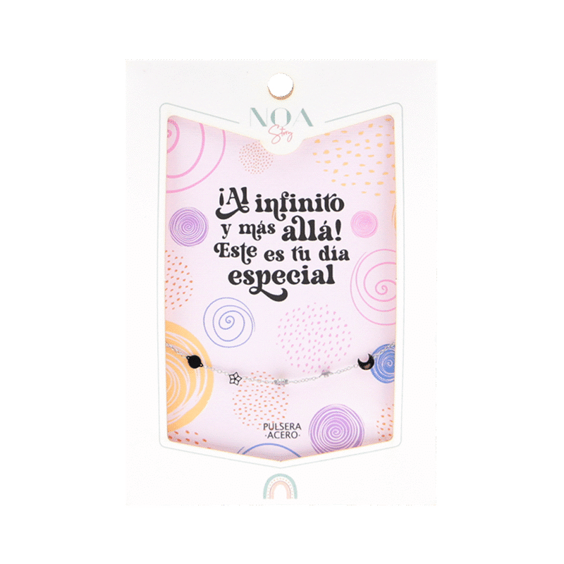 Pulsera Acero Plateado Noa Story Al infinito y más allá – Regalo especial para comuniones