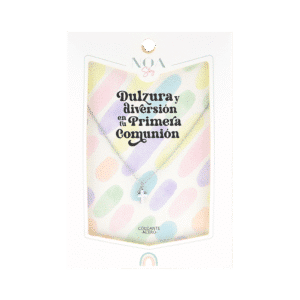 Colgante Acero Plateado Noa Story Dulzura y diversión en tu primera comunión – Regalo original para comuniones