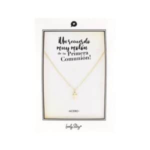 Colgante Un recuerdo muy molón en tu Primera Comunión – Acero Dorado Lovely Story