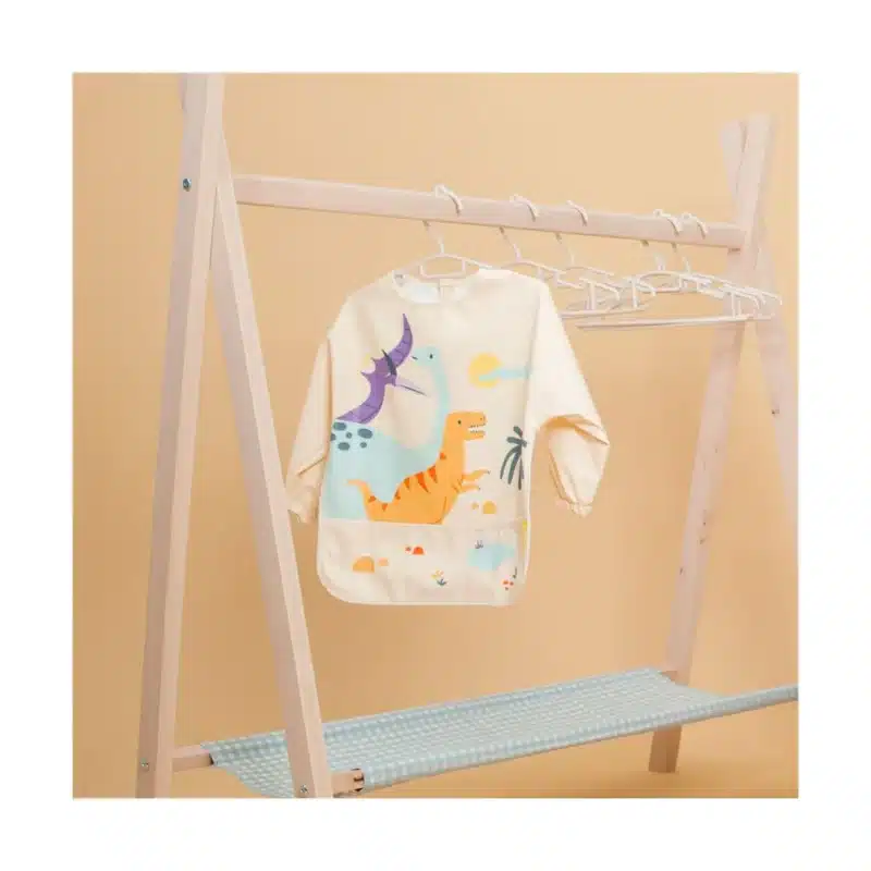 Babero Silicona Soft Biby Jurassic – Flexible, Antimanchas y con Bolsillo Miniland