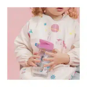 Babero de Silicona Soft Biby Fantasy – Flexible, Recoge Migas y con Diseño de Unicornio Miniland