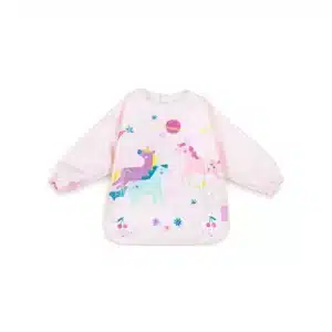 Babero de Silicona Soft Biby Fantasy – Flexible, Recoge Migas y con Diseño de Unicornio Miniland