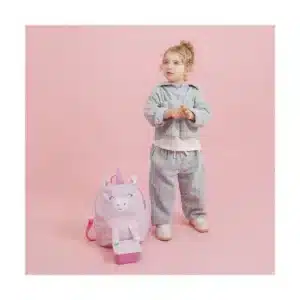 Babero de Silicona Soft Biby Fantasy – Flexible, Recoge Migas y con Diseño de Unicornio Miniland