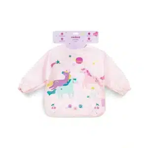 Babero de Silicona Soft Biby Fantasy – Flexible, Recoge Migas y con Diseño de Unicornio Miniland