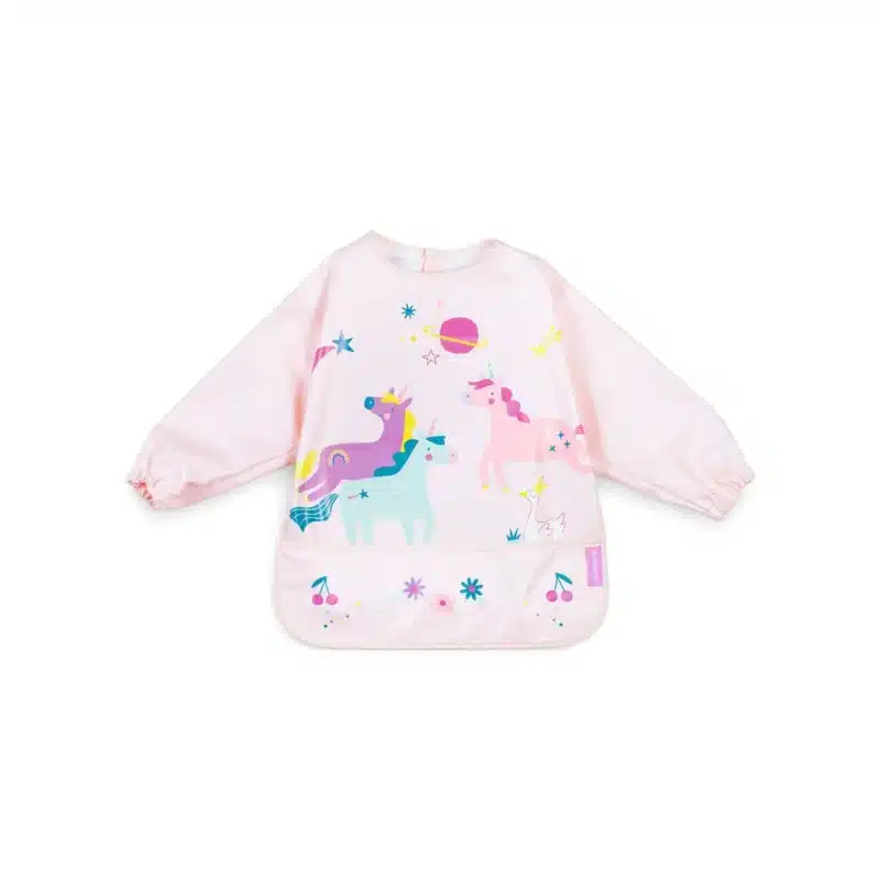 Babero de Silicona Soft Biby Fantasy – Flexible, Recoge Migas y con Diseño de Unicornio Miniland