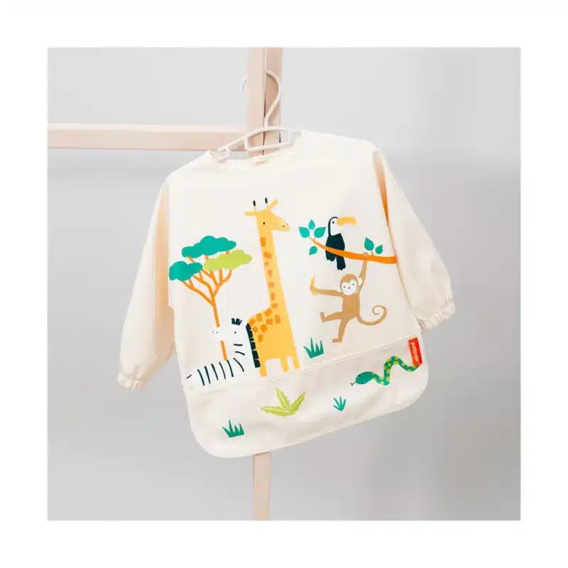 Babero de Silicona Soft Biby Jungle – Flexible, Recoge Migas y con Diseño de Animales Miniland