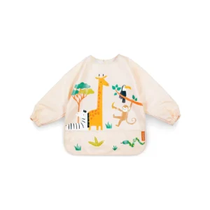 Babero de Silicona Soft Biby Jungle – Flexible, Recoge Migas y con Diseño de Animales Miniland