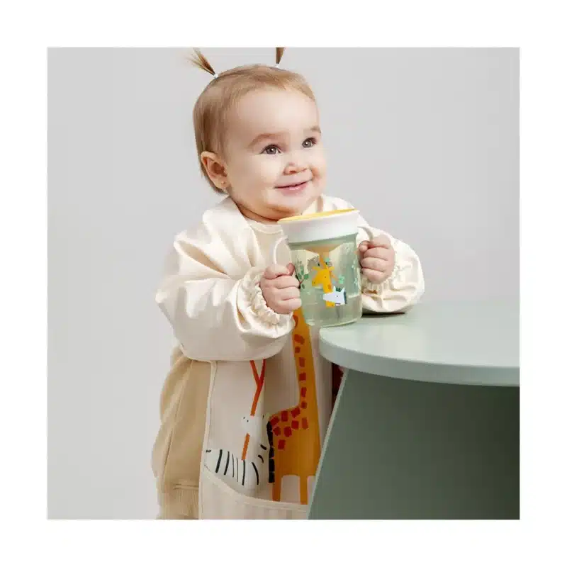 Babero de Silicona Soft Biby Jungle – Flexible, Recoge Migas y con Diseño de Animales Miniland