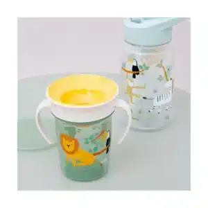 Babero de Silicona Soft Biby Jungle – Flexible, Recoge Migas y con Diseño de Animales Miniland