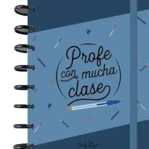 Cuaderno A5 Profe con Mucha Clase – Diseño Petrol Blue con Encuadernación de Discos