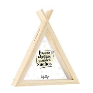 Hucha Tipi de Madera Lovely Story Pequeños ahorros grandes sueños – Regalo especial para comuniones
