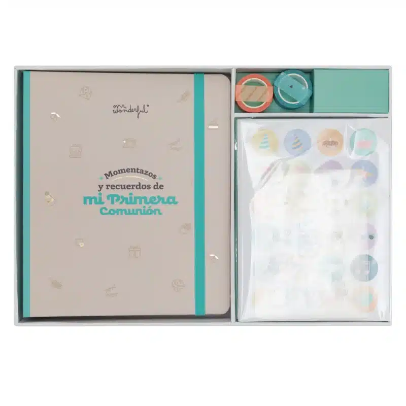 Kit Álbum de Fotos Scrapbooking – “Momentazos y Recuerdos de Mi Primera Comunión” Mr. Wonderful