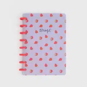 Libreta A5 Fresas – Diseño Colorido y Páginas Reemplazables