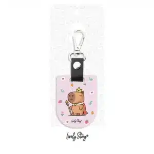Llavero Pink Majesty Capibara – Un Toque Real de Ternura para tus Llaves