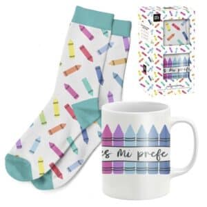 Set regalo taza 300ml. con calcetin Profe T.38-42