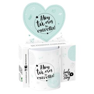 Taza Hoy tú eres la estrella Lovely Story 330ml – Regalo especial para comuniones