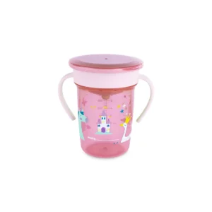 Vaso Infantil Sippy Cup 360° Fantasy – Antiderrames, Asas Ergonómicas y Diseño de Unicornio Miniland