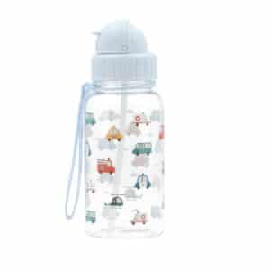 Botella Infantil con Pajita 500ml City Cars – Personalizable