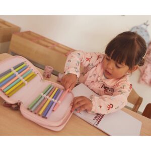 Estuche Plumier Doble Geometric Nature – Tutete Diseño retro con doble compartimento y exterior impermeable