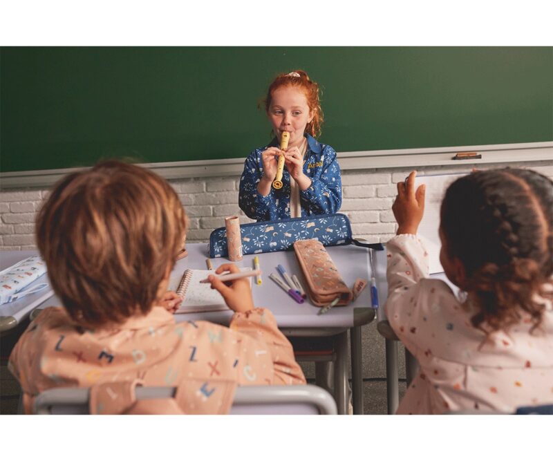 Funda para Flauta Infantil Geometric Nature – Tutete | Con banda elástica y asa para colgar