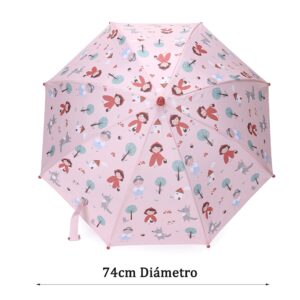 Paraguas Infantil Little Red – Tutete Con personaje de silicona, seguro y resistente