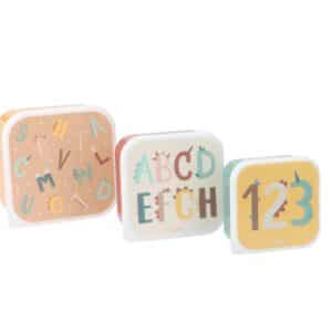 Set de 3 Cajitas de Almuerzo Infantiles Funny Letters – Coloridas y Funcionales