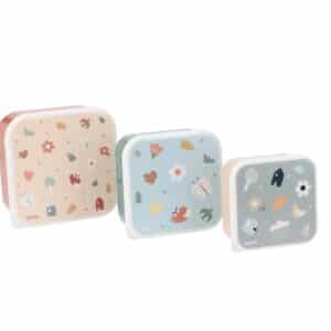 Set de 3 Cajitas de Almuerzo Infantiles Geometric Nature – Apilables y Seguras