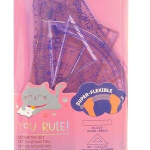 Set de reglas Kitty Be Curious – Legami con diseño de gatito y 3 piezas