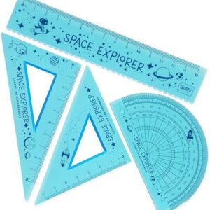 Set de reglas Space Explorer – Legami con diseño espacial y 3 piezas