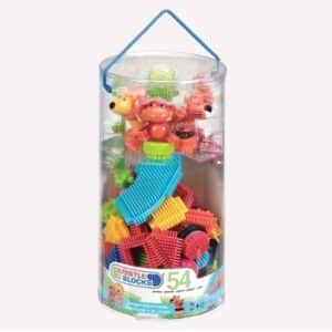 Bristle Blocks – Tubo de construcción 54 piezas – Battat – A partir de 2 años
