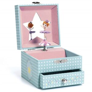 Caja de Música Bailarina Delicada de Djeco – Con figura giratoria y cajón para joyas