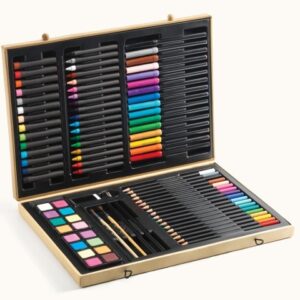 Caja grande de colores Djeco con materiales de bellas artes