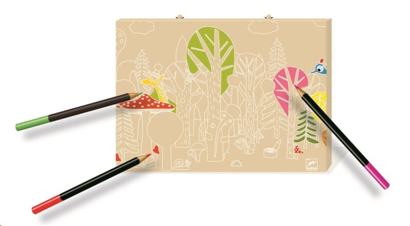 Caja grande de colores Djeco con materiales de bellas artes