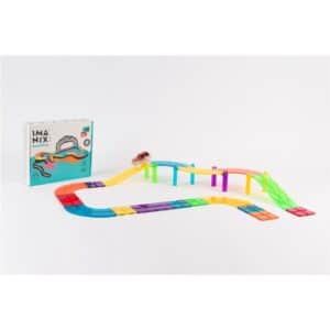 Imanix de Carreras – Pista magnética de 22 piezas – Construcción y movimiento – Desde 3 años