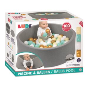 Piscina de bolas redonda – Ludi – Zona de juego sensorial y segura desde 6 meses