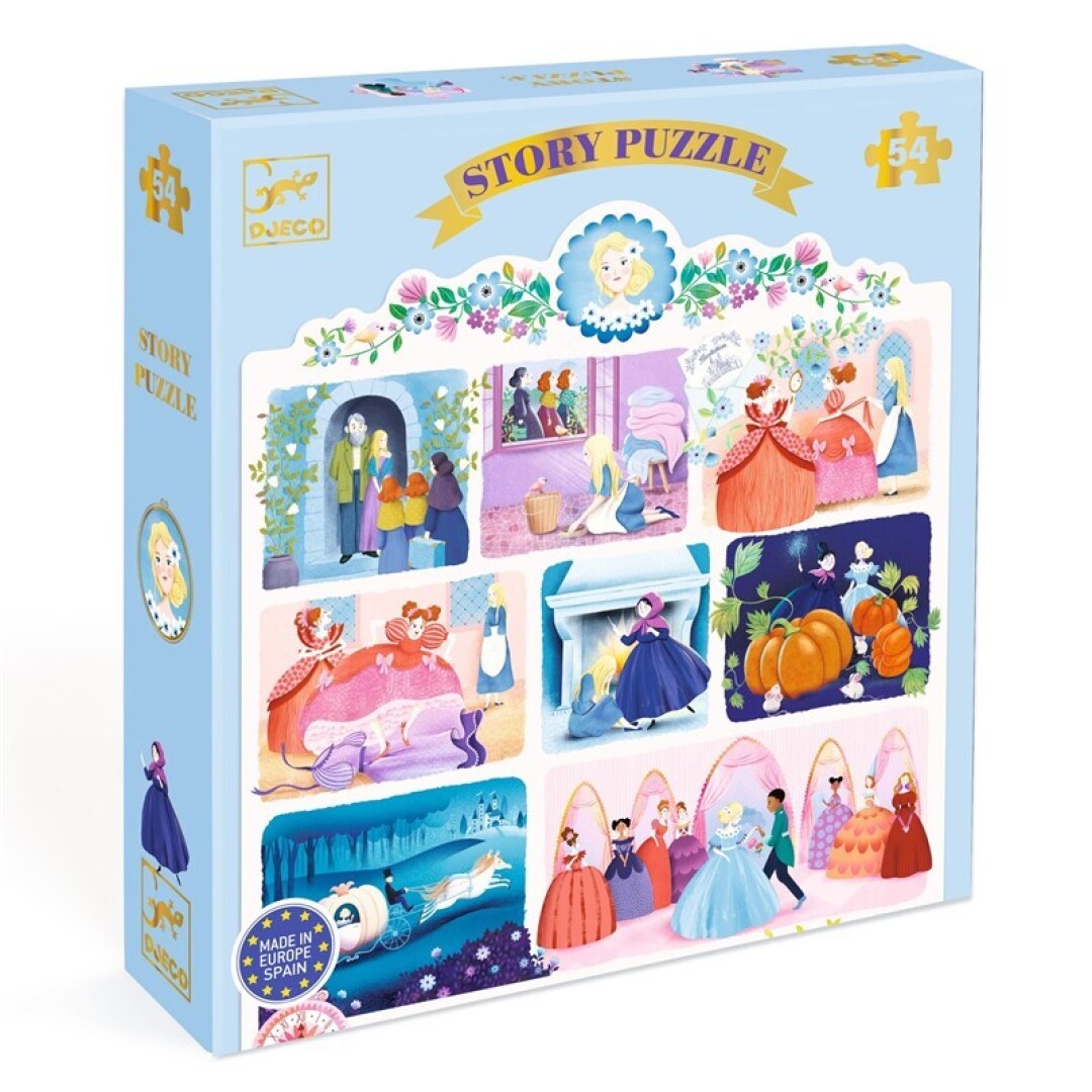 ▷ Puzzle Cuento La Cenicienta de Djeco – 54 piezas con escena