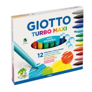 Rotulador Giotto turbo maxi grueso 12 colores surtidos