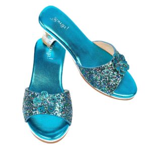 Sandalias Annelle – Tacón bajo azul metálico – Souza – Tallas 24/25, 27/28 y 30/31