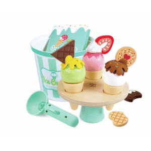 Scoop & Serve – Juego de helado de madera – Hape – Juego simbólico creativo desde 3 años